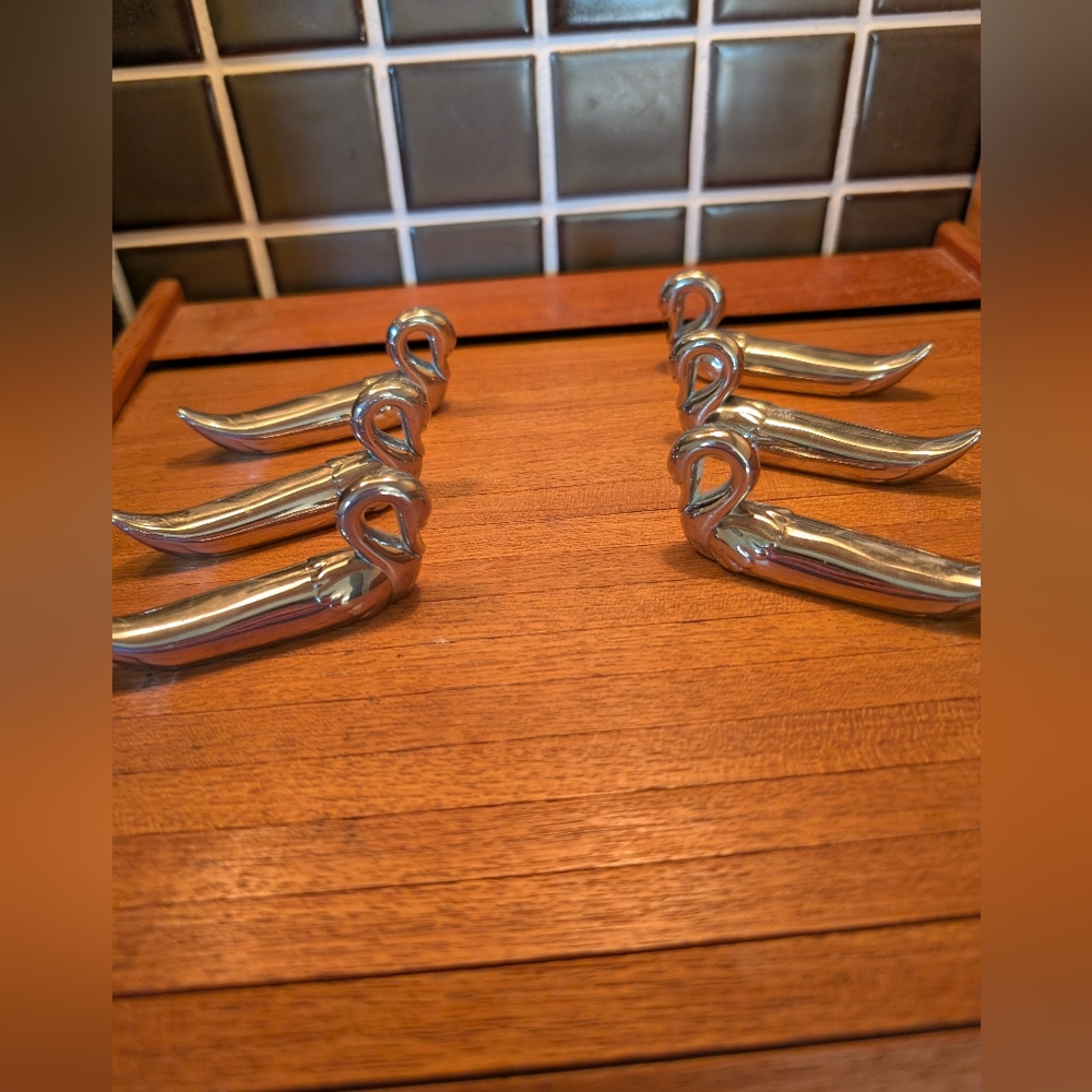 Set Of 6 Vintage Silver Plated Knife Rests.